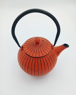 Teapot Cast Iron Pumpkin Orange 800ml